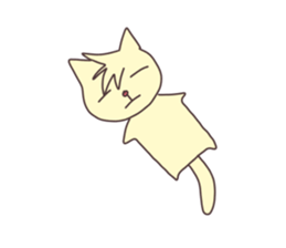 The cat which does not want to work sticker #7811813