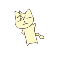 The cat which does not want to work sticker #7811815