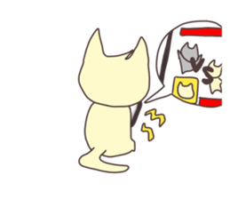 The cat which does not want to work sticker #7811816