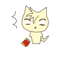 The cat which does not want to work sticker #7811817