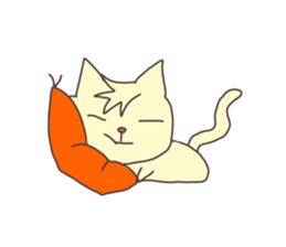 The cat which does not want to work sticker #7811818