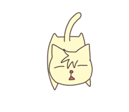 The cat which does not want to work sticker #7811820