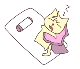 The cat which does not want to work sticker #7811821