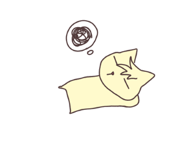 The cat which does not want to work sticker #7811828