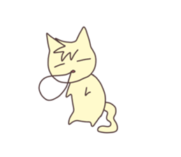 The cat which does not want to work sticker #7811830