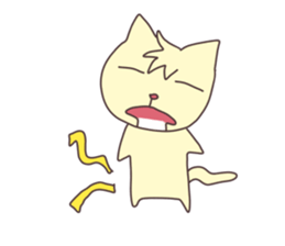 The cat which does not want to work sticker #7811831