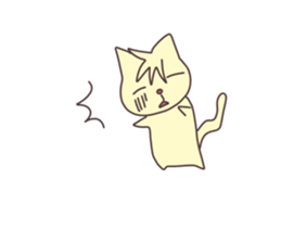 The cat which does not want to work sticker #7811832