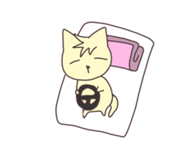 The cat which does not want to work sticker #7811836