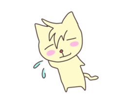 The cat which does not want to work sticker #7811837