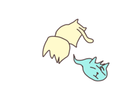 The cat which does not want to work sticker #7811838