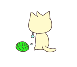 The cat which does not want to work sticker #7811840