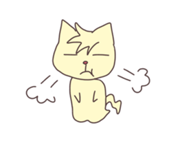 The cat which does not want to work sticker #7811842