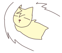 The cat which does not want to work sticker #7811844