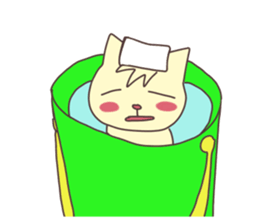 The cat which does not want to work sticker #7811849