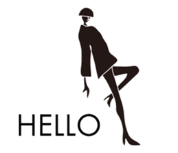 MONOTONE GIRLS MODEL STICKER sticker #7812139