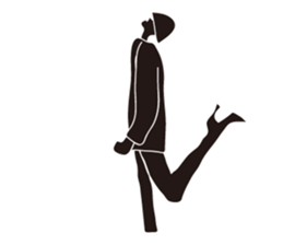 MONOTONE GIRLS MODEL STICKER sticker #7812158