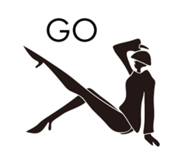 MONOTONE GIRLS MODEL STICKER sticker #7812160