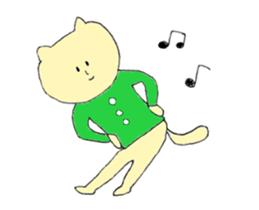 Green Cat and Border Dog sticker #7812983