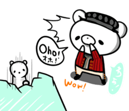 Let's talk in Finnish with Big bro bear. sticker #7813944