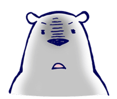 Lazy, Kindly  Polar bear 1 sticker #7814334