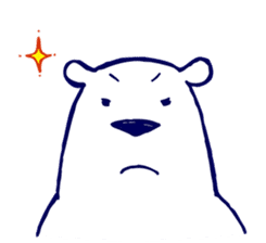 Lazy, Kindly  Polar bear 1 sticker #7814337