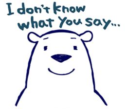 Lazy, Kindly  Polar bear 1 sticker #7814341
