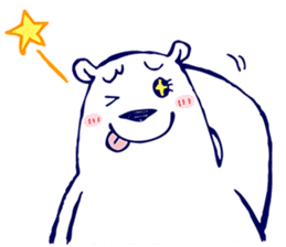 Lazy, Kindly  Polar bear 1 sticker #7814348