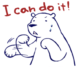 Lazy, Kindly  Polar bear 1 sticker #7814356