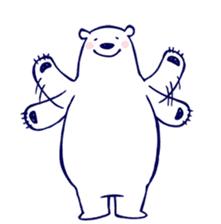Lazy, Kindly  Polar bear 1 sticker #7814366