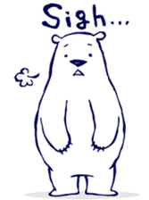 Lazy, Kindly  Polar bear 1 sticker #7814367