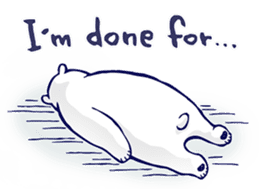 Lazy, Kindly  Polar bear 1 sticker #7814371