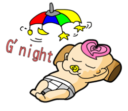 Pink Hair Baby 2 sticker #7815733