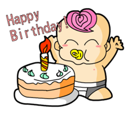 Pink Hair Baby 2 sticker #7815734