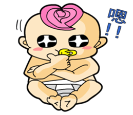 Pink Hair Baby 2 sticker #7815737