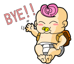 Pink Hair Baby 2 sticker #7815738