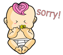 Pink Hair Baby 2 sticker #7815741