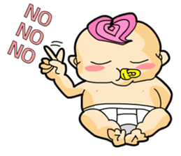 Pink Hair Baby 2 sticker #7815743