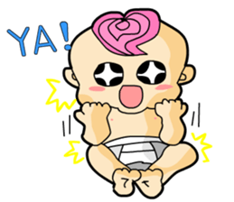 Pink Hair Baby 2 sticker #7815747