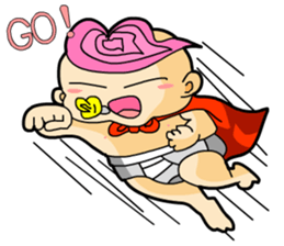 Pink Hair Baby 2 sticker #7815748