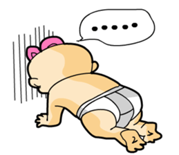 Pink Hair Baby 2 sticker #7815751