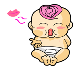 Pink Hair Baby 2 sticker #7815753