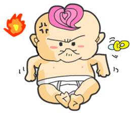 Pink Hair Baby 2 sticker #7815756