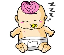 Pink Hair Baby 2 sticker #7815758