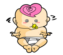 Pink Hair Baby 2 sticker #7815760