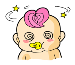 Pink Hair Baby 2 sticker #7815761