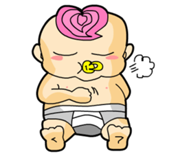 Pink Hair Baby 2 sticker #7815763