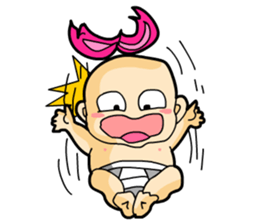 Pink Hair Baby 2 sticker #7815764