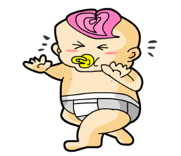Pink Hair Baby 2 sticker #7815765