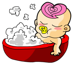 Pink Hair Baby 2 sticker #7815766