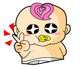 Pink Hair Baby 2 sticker #7815767
